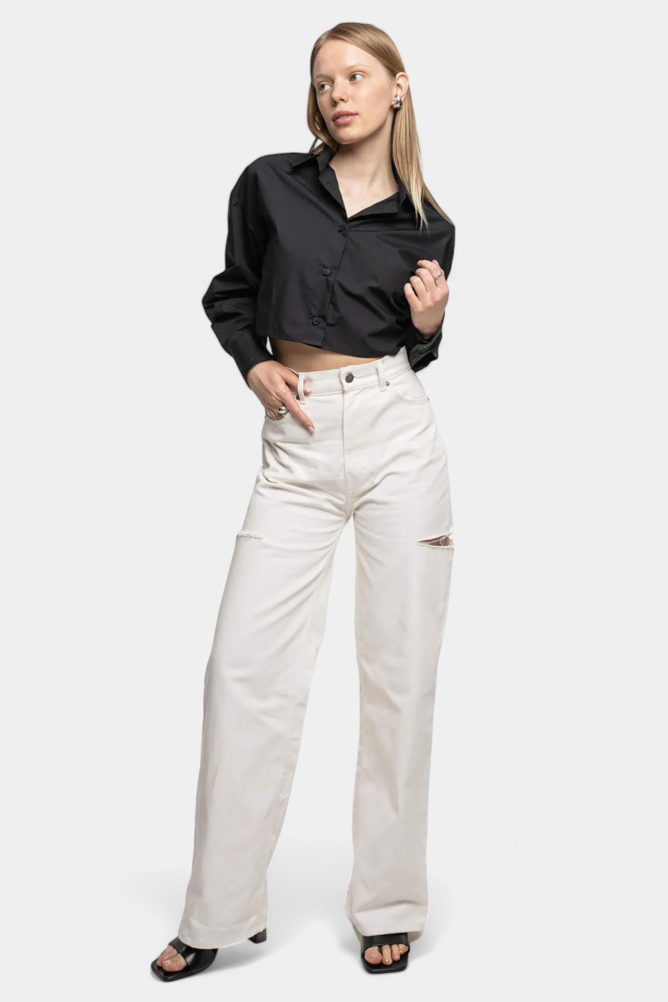 Белые джинсы Match Denim